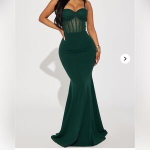 Beaded detail floor length gown